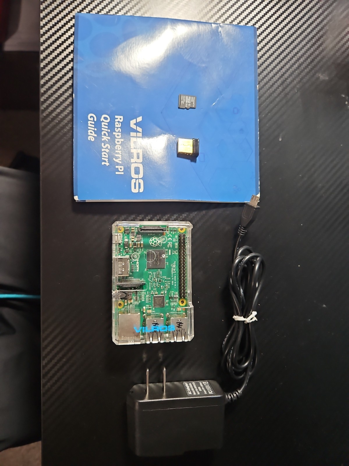 Raspberry Pi 2 Model B V1.1 with Case,Power Cord, Book,Dongle, & 8gb SD Card