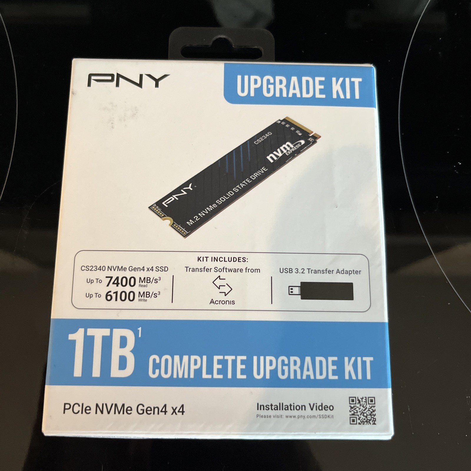 PNY 2280mm CS2340 1TB M.2 NVMe Gen 4.0 x 4 SSD  M280CS2340-1TBKIT-RB New A