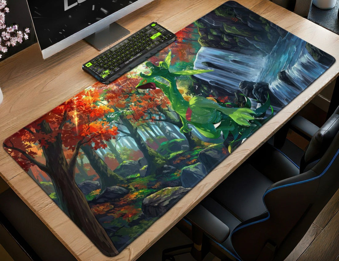 Sceptile Forest Falls Mouse Pad - Pokémon Desk Mat Gaming Accessories