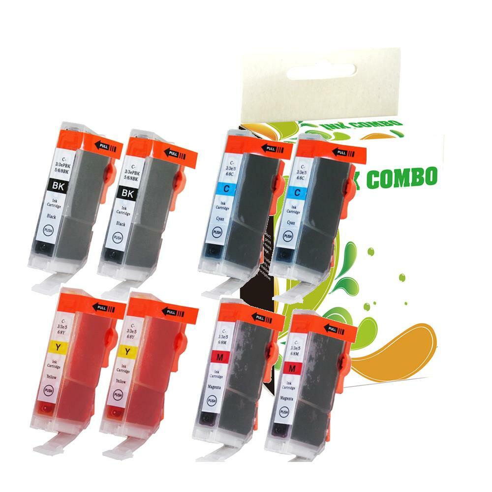 8-Pack BCI-3e BCI-6 BCI3 Work with PIXMA iP3000 iP3300 iP4000