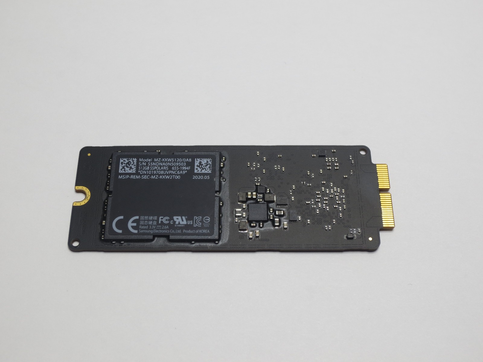Apple iMac Mac Book Pro Mac Mini OEM Samsung 512GB NVMe SSD 655-1994 MZ-KKW5120