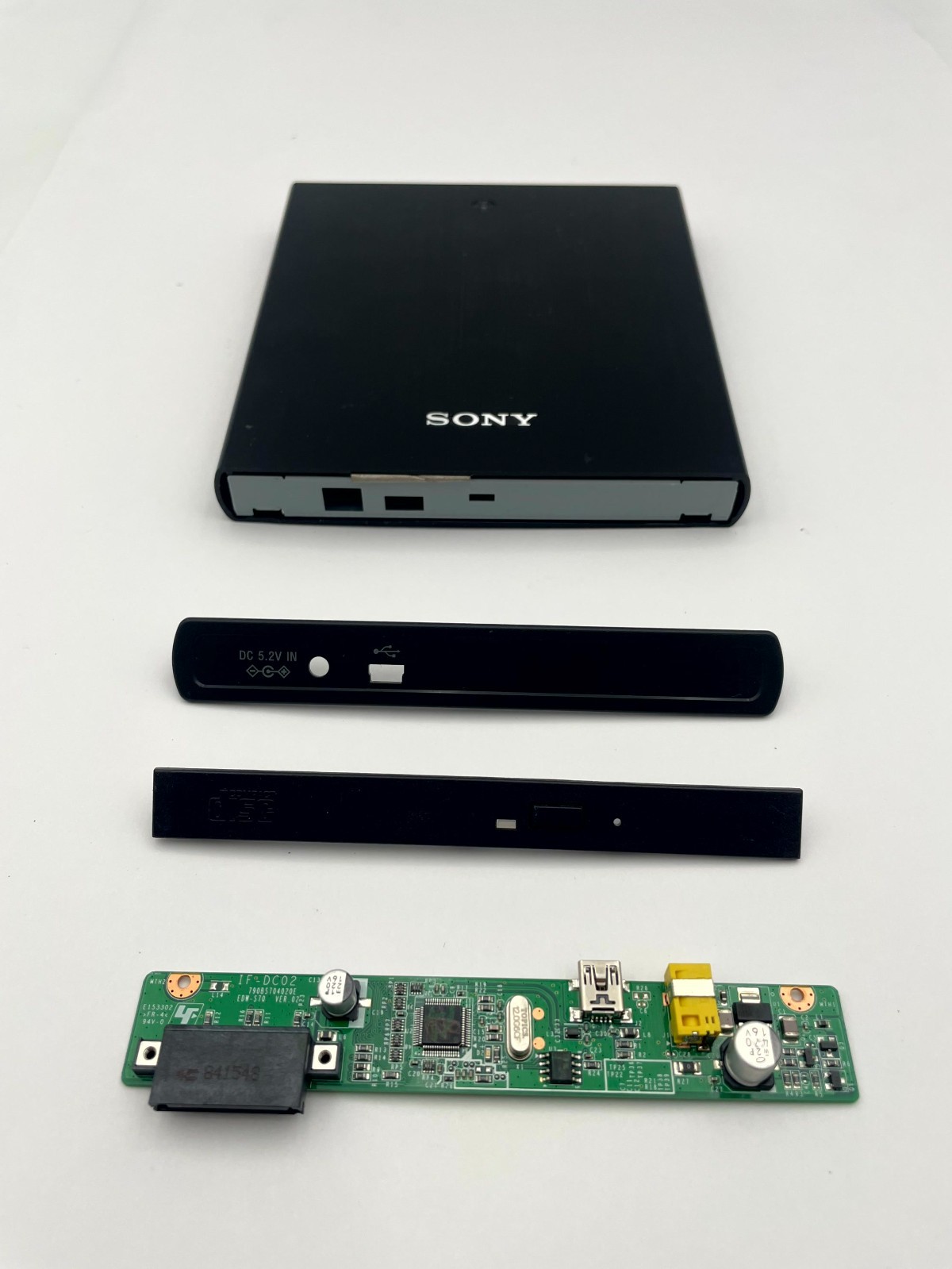 Sony DRX-S70U-R External Slim DVD/CD Rewritable Drive Unit Only Black Portable