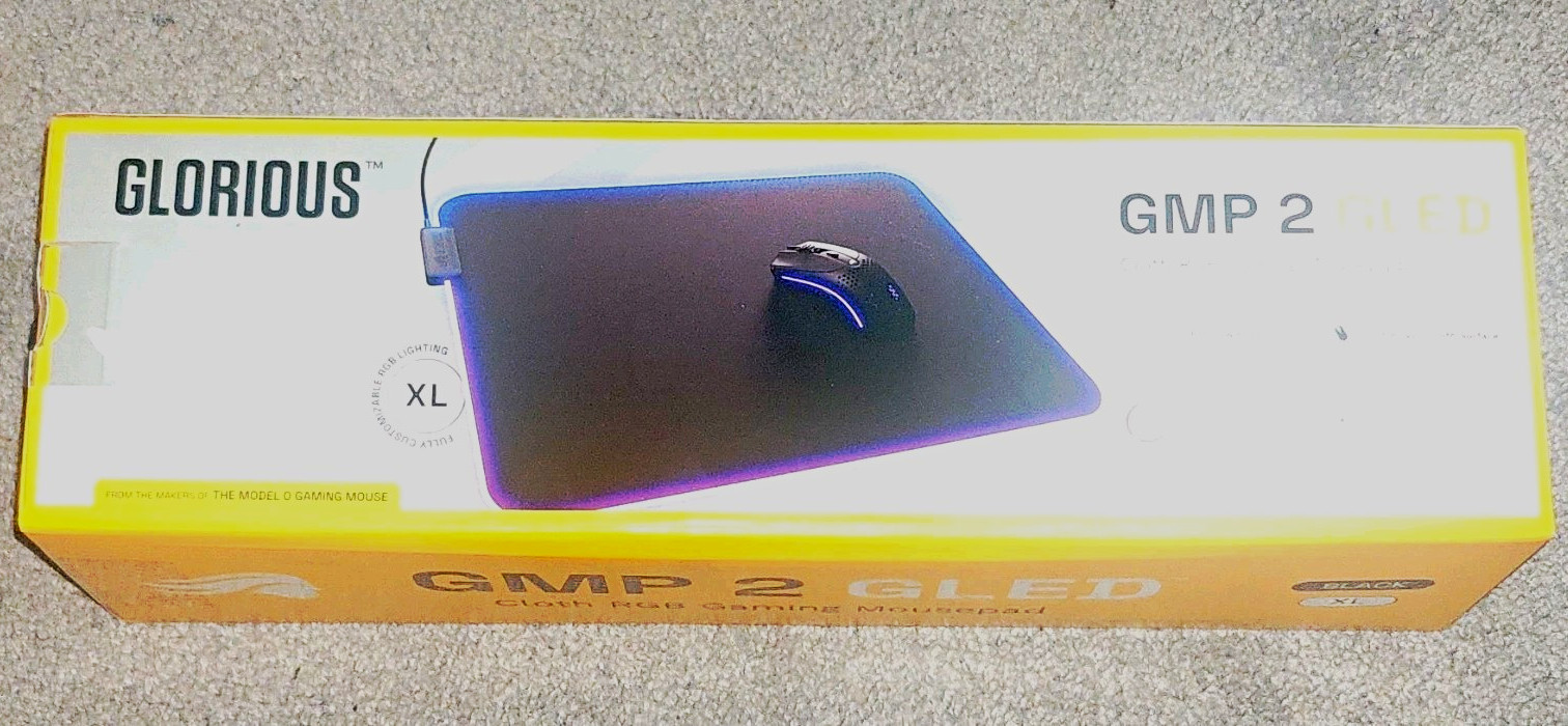Glorious GMP 2 GLED RGB Illuminated Gaming Cloth Mouse Pad XL Black