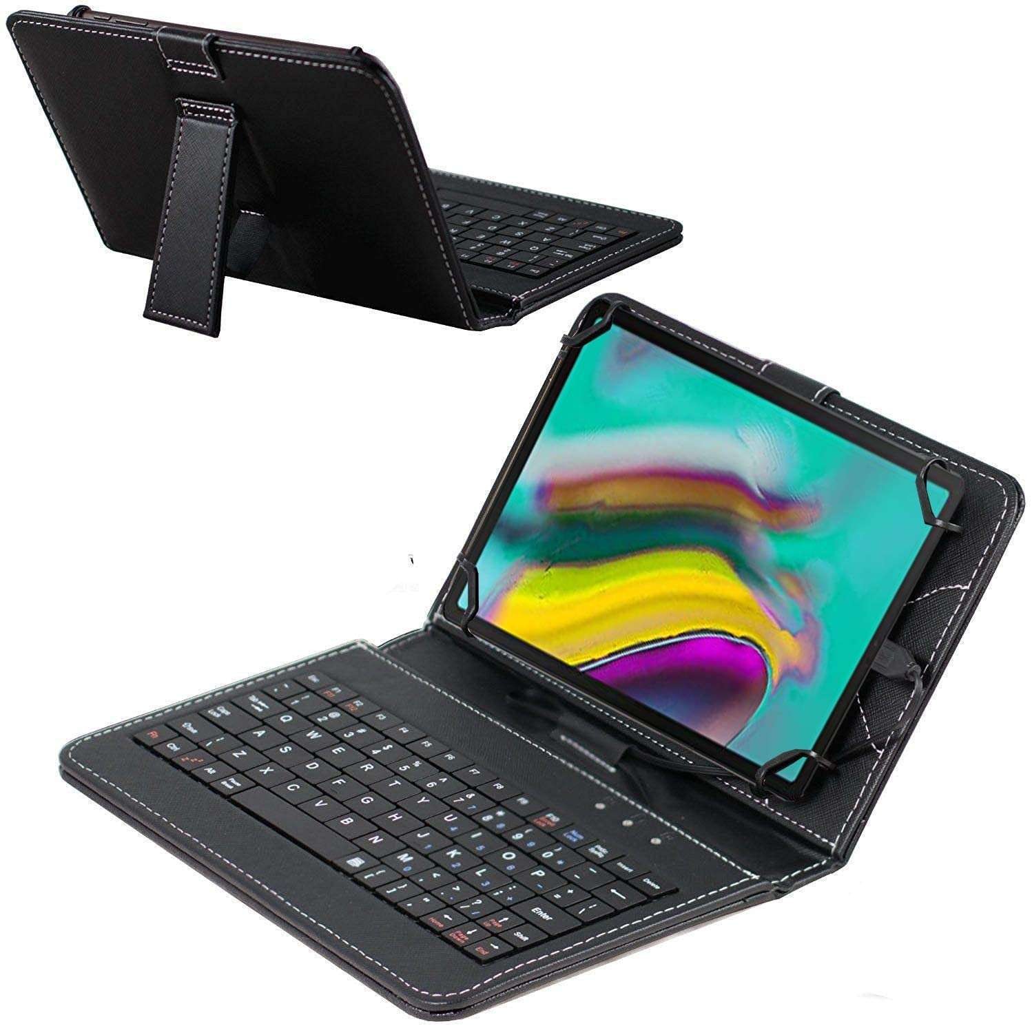 Navitech Black Keyboard Case Compatible with AGM PAD P1 Tablet 10.36"