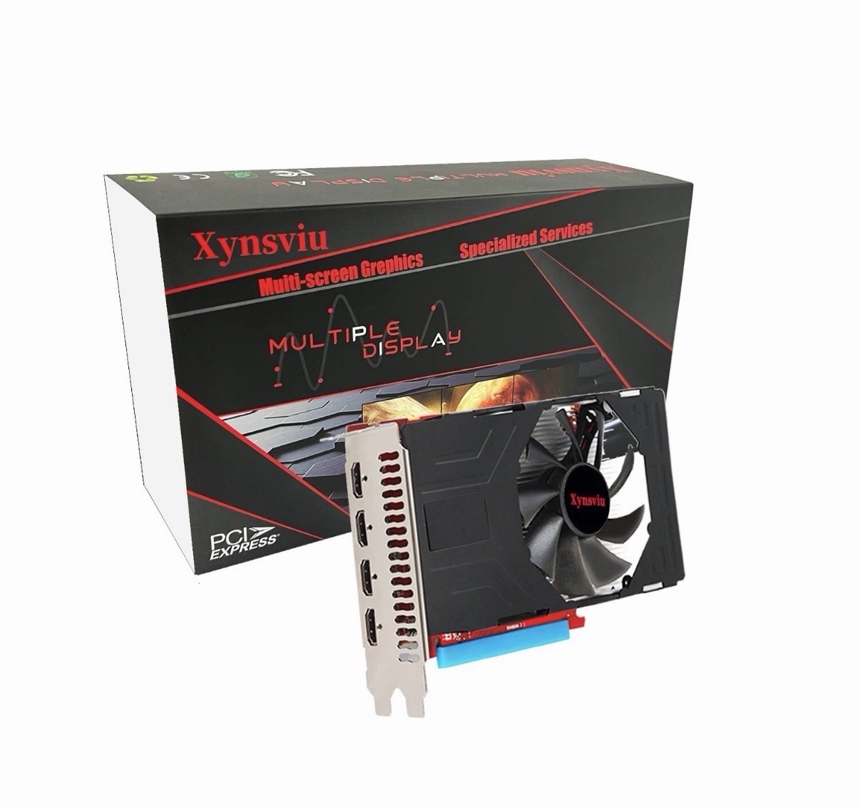 Xynsviu  Radeon RX560 2G Graphics Card, GPU Support HDMI x4 Monitor Output🔥NEW