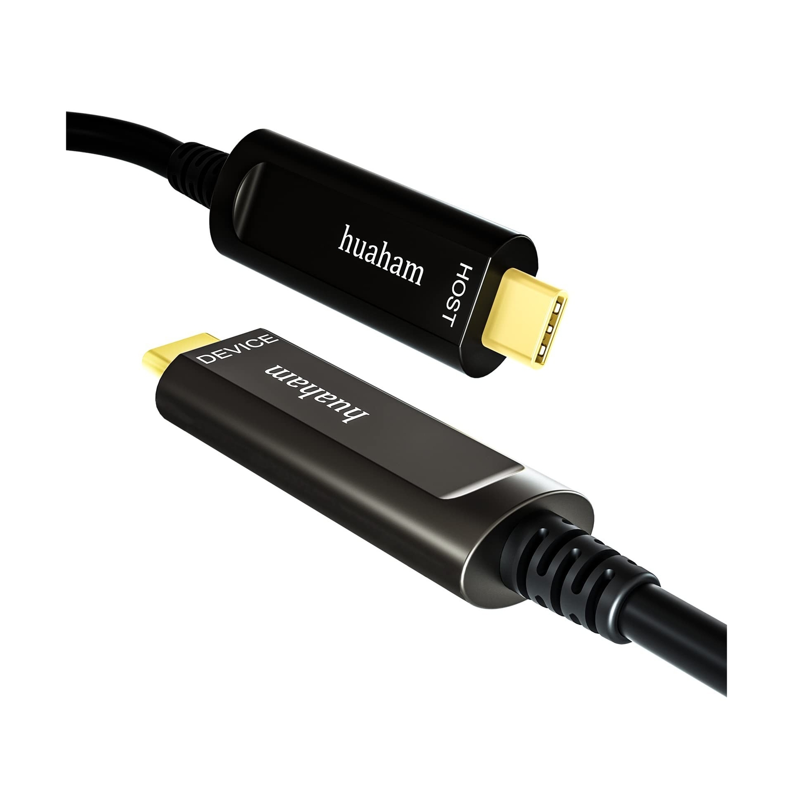 USB C to USB C Fiber Optic Cable 50M/164FT, USB 3.1 Cable 10Gbps Gen2 Long Di...