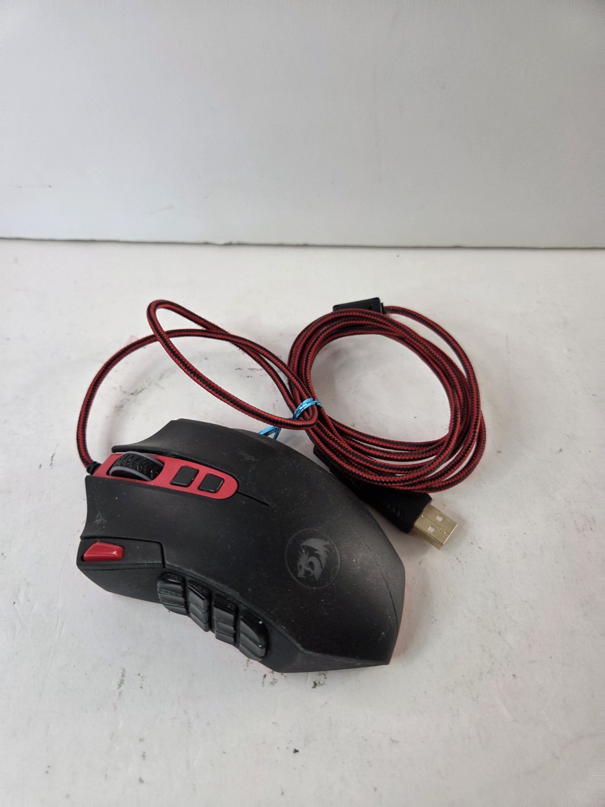 Red Dragon Wired MMO Gaming Mouse 12400 DPI w/ 18 Buttons, RGB Lights, M901-2