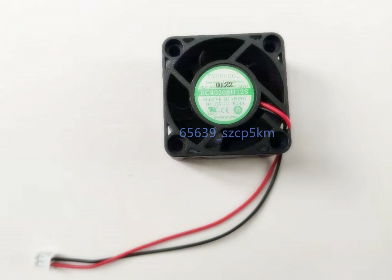 EVERCOOL EC4020SH12S 40x40x20mm DC12V 0.14A 4020 4CM 2-PIN Silent Cooling Fan