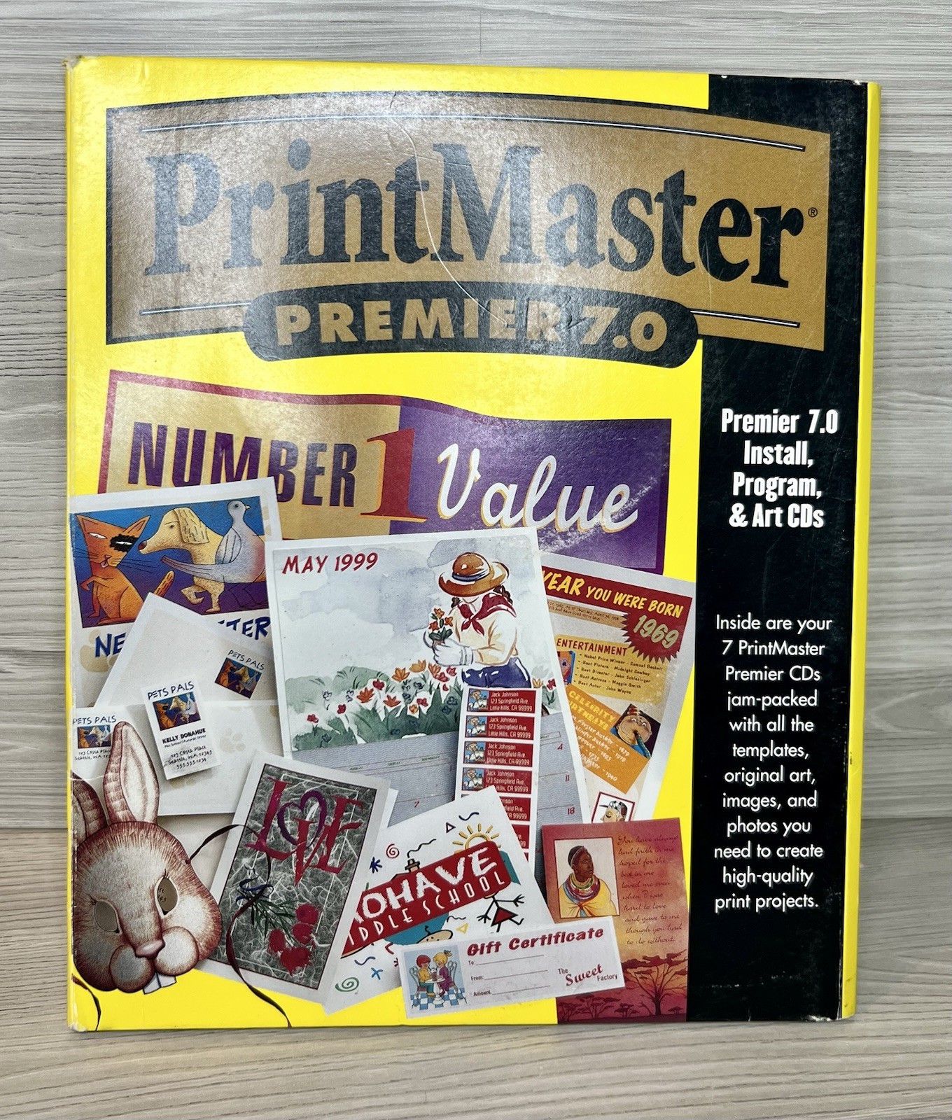 Vintage Print Master Premier 7.0 Win 95/98 Flawed Cover 7 CD’s