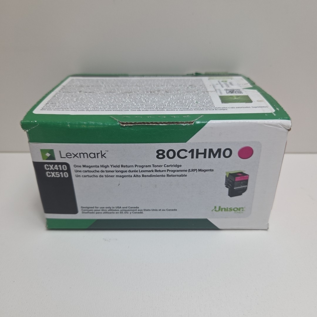 NEW - LEXMARK 80C1HM0 High Yield MAGENTA TONER 801HM - CX410 CX510 Sealed Box