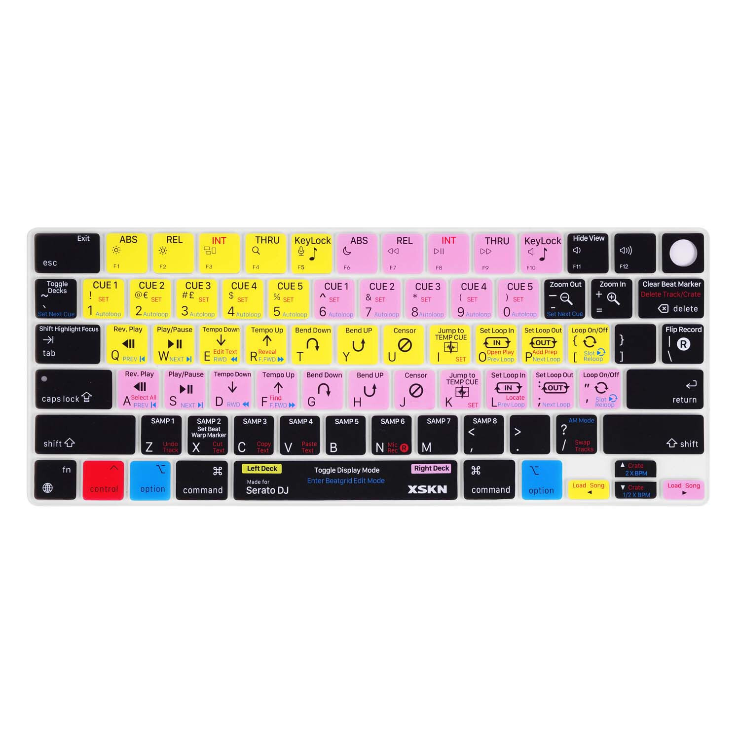 XSKN Serato DJ Shortcuts Silicone Keyboard Cover for 2026 Macbook Neo 13  A3404