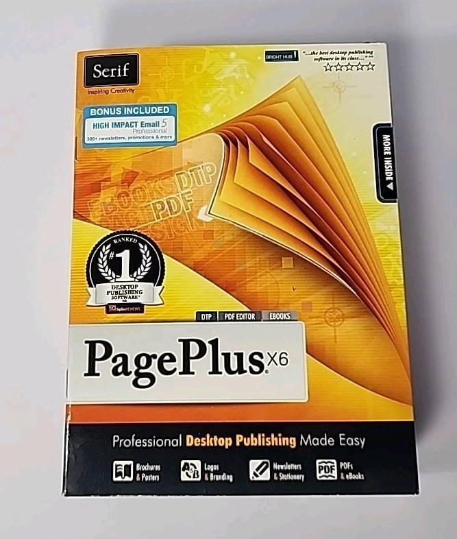 Serif PagePlus X6 NEW Desktop Publishing DTP PDF Editor eBook Design PC Software