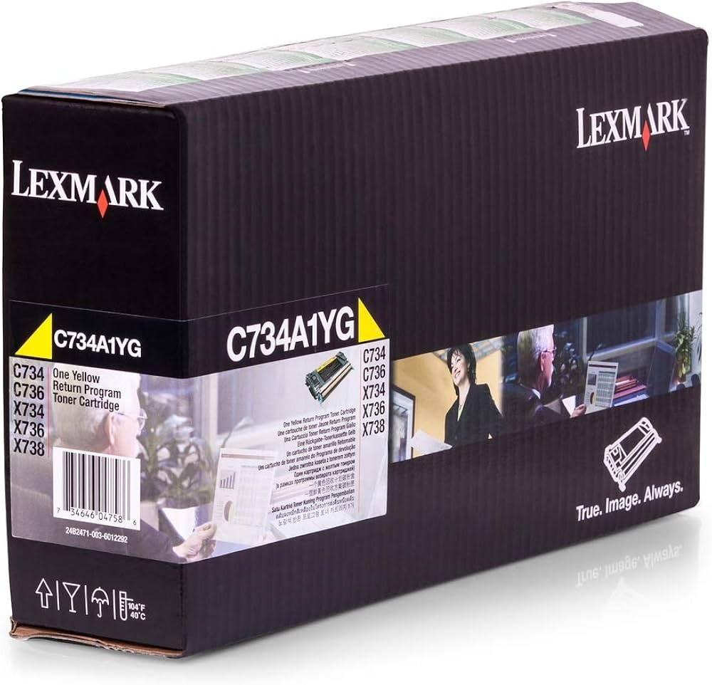 Original Lexmark C734A1YG Yellow Toner. New Sealed Box, We Ship Fast