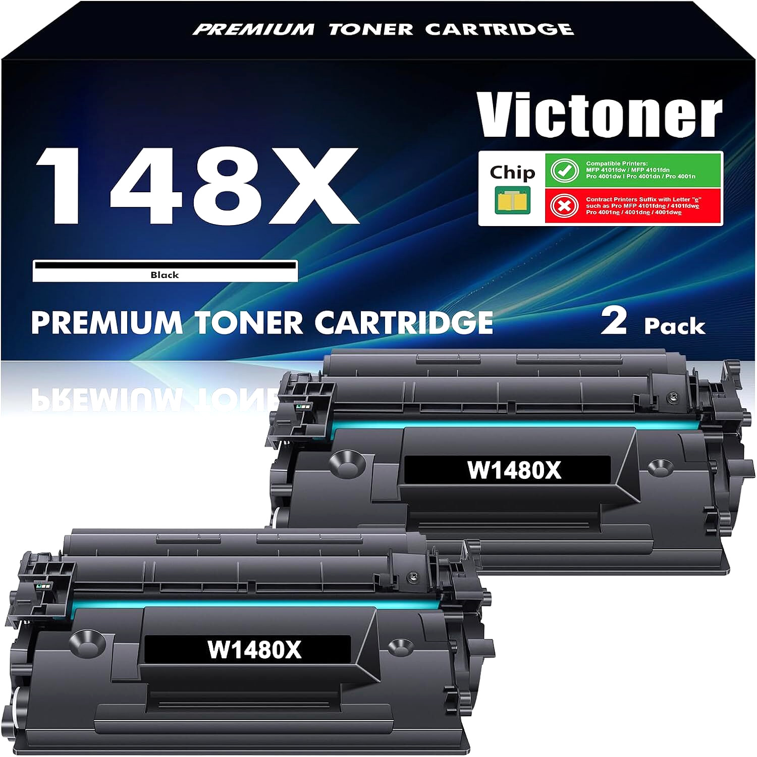 148X Toner Cartridge for HP LaserJet Pro 4001n/4001dn/4001dw/MFP 4101fdn/4101fdw