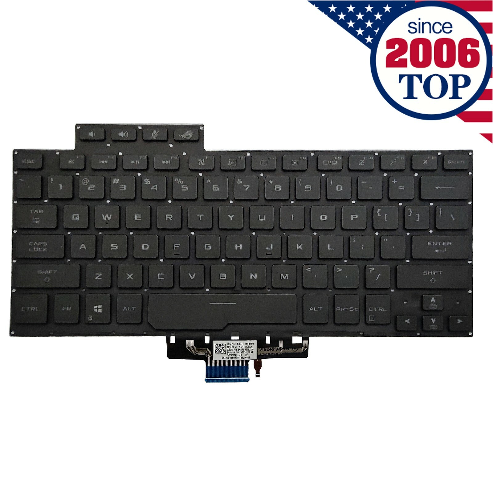 Genuine US Keyboard Backlit For ASUS ROG Zephyrus G14 GA401 GA401U 8037B0169701