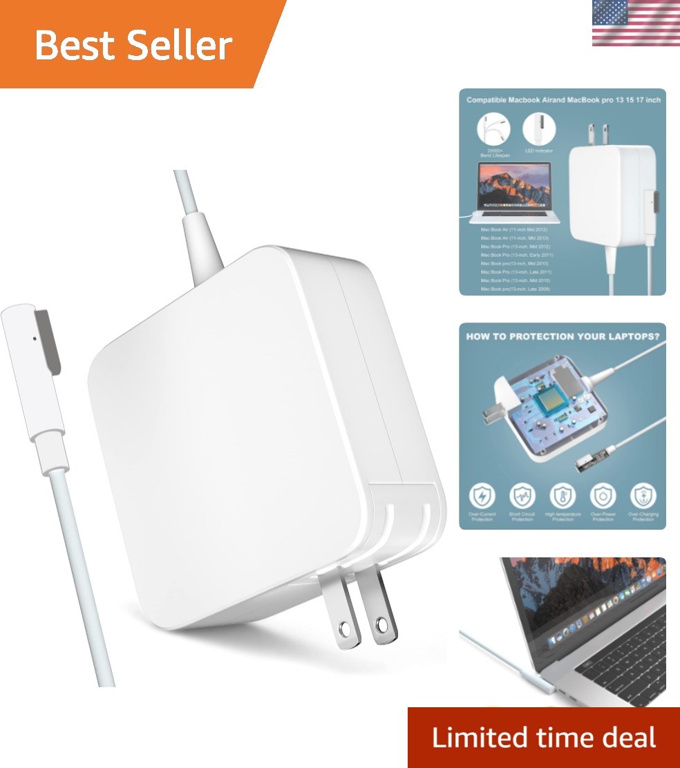 60W Power Adapter Compatible with Mac Book Pro Charger A1278 A1344 for Mac Bo...