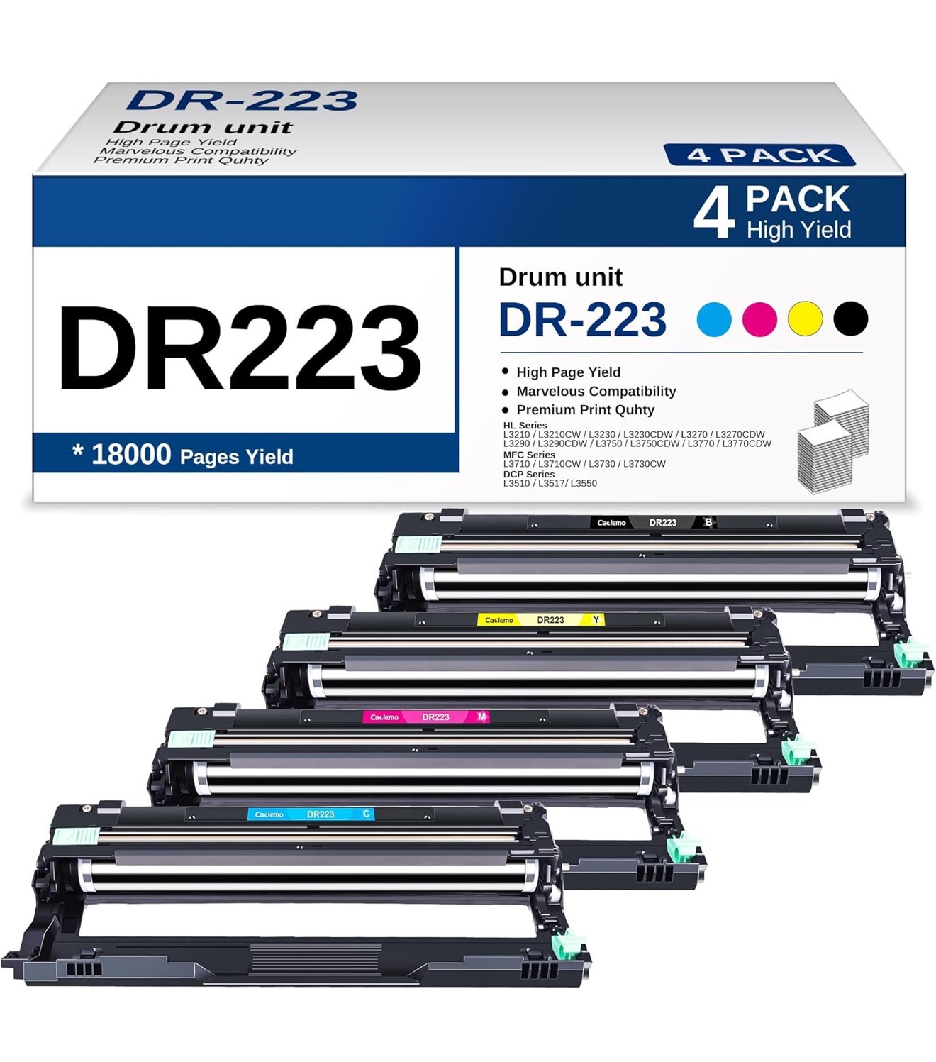 DR223CL Compatible Drum Unit Replacement for Brother DR223CL DR-223CL DR223