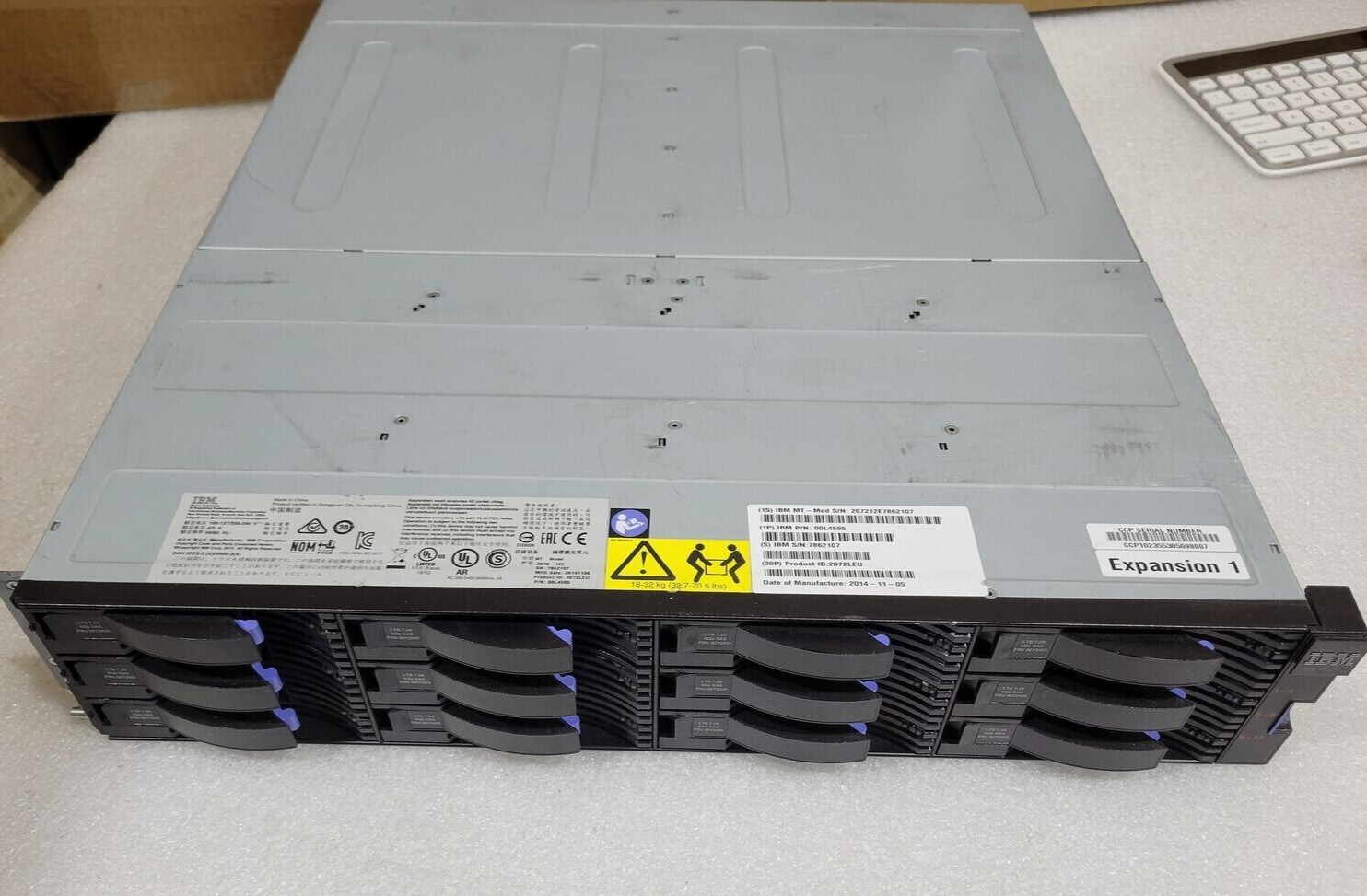 IBM Storewize V3700 LFF Enclosure 2072-12E 27TB(9x3TB) 2PSW