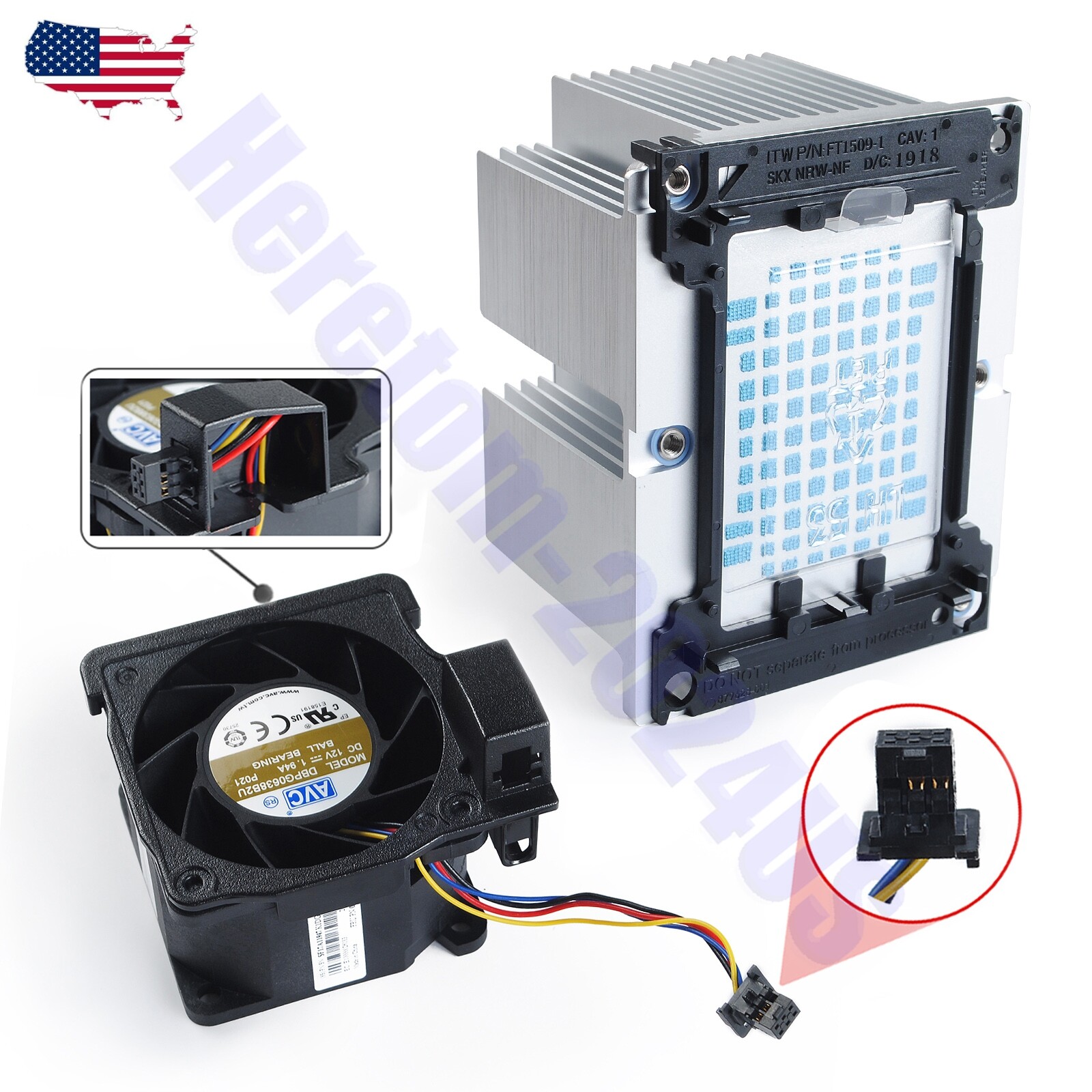 NEW CPU Heatsink + Fan for Lenovo Thinksystem SR588 SR658 SR550 01KP655 01KP642