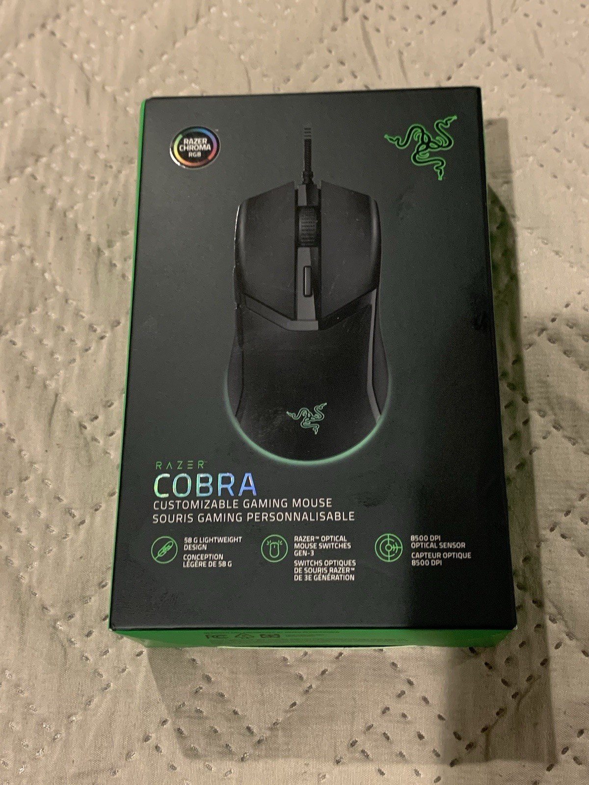 Razer Cobra Gaming Mouse: 58g, Gen-3 Optical Switches, Chroma RGB Lighting, 8500