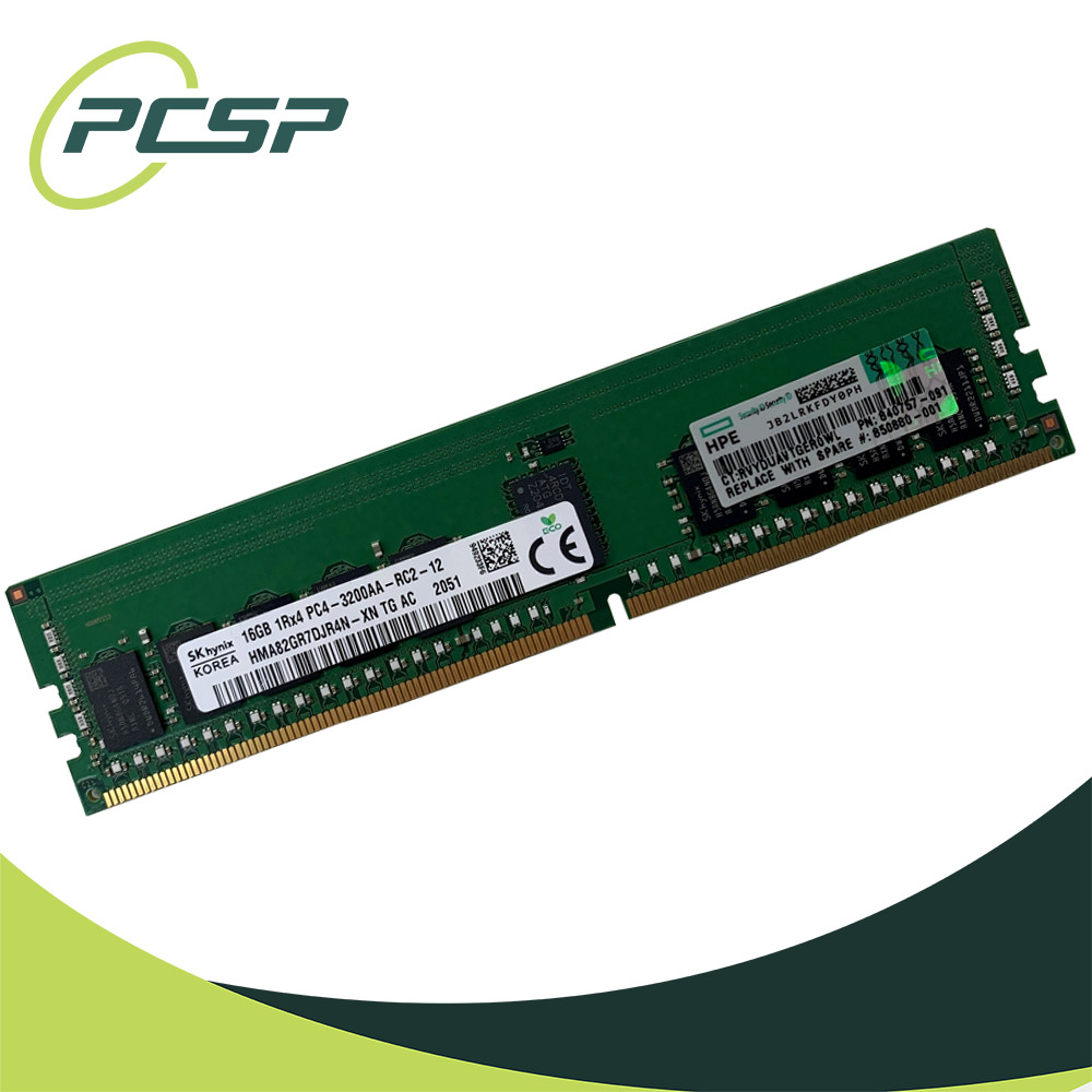 HPE Hynix 16GB PC4-3200AA-R 1Rx4 DDR4 RDIMM Server Memory HMA82GR7DJR4N-XN