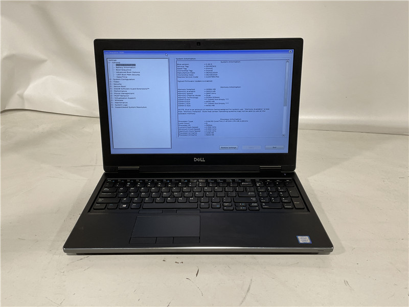 Dell Precision 7530 Laptop i7-8750H 2.2GHz 16GB 256GB SSD Win10 COA Grade C