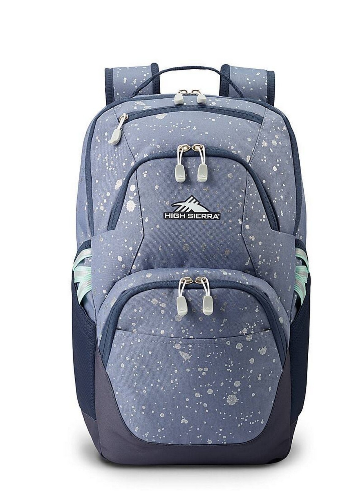 High Sierra Swoop School Backpack With 17" Laptop Pocket Grey Metallic Splatter