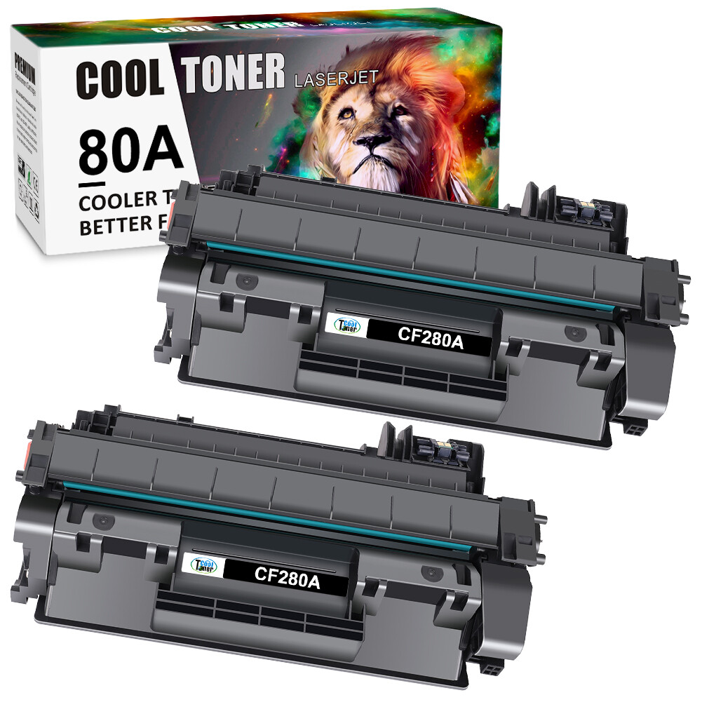 2 Pack CF280A Toner Compatible With HP 80A LaserJet Pro 400 M401dn M401n M425dn