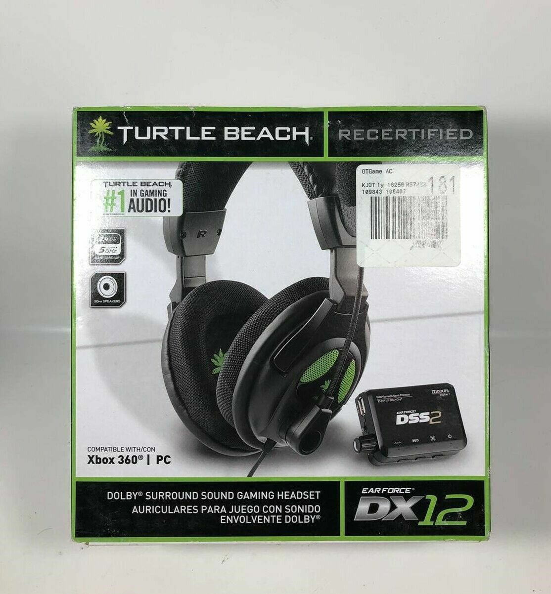 Turtle Beach Ear Force DX12 Black/Green Headband Headsets