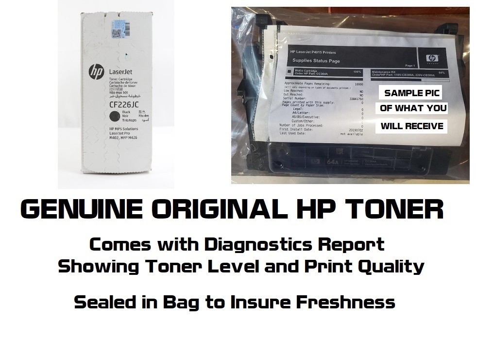New Genuine Original  HP CF226JC Toner Cartridge 26X Tested 100% SEALED BAG