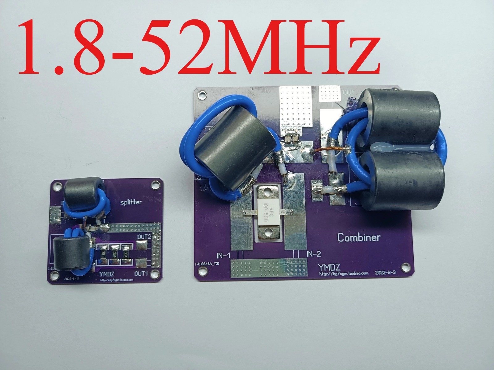 1.8-52MHz HF RF Power Divider Splitter Combiner Board Professional RF Module