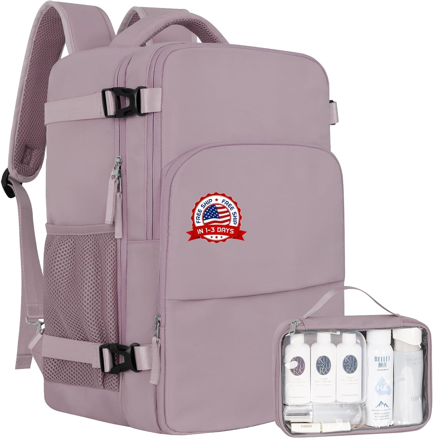 Mochila grande para ordenador portátil para mujer 16 bolsillos 4 compartimentos