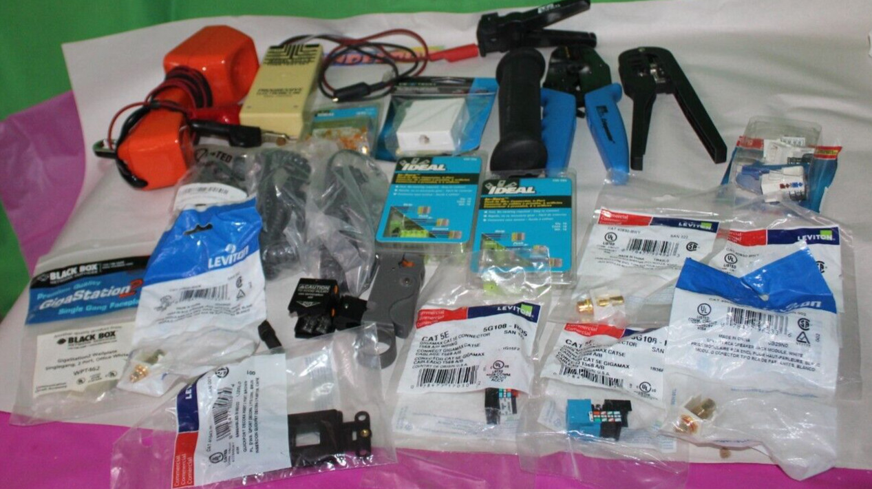 Lot Of Over 20 Packs Telecommunication Tools Jacks Connectors Handset Network