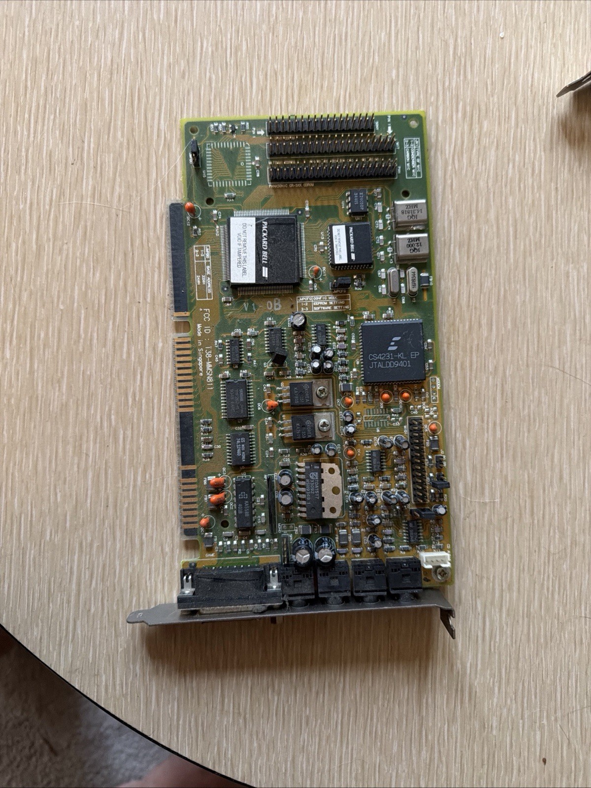 Aztech Sound Galaxy Basic Audio I38-MMSN813  ISA card Yamaha OPL3 CS4231 blaster