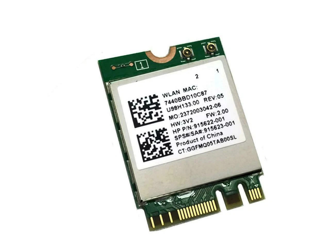 HP 915623-001 Realtek RTL8822BE 802.11 Bluetooth Wifi Card U98H133 915622-001