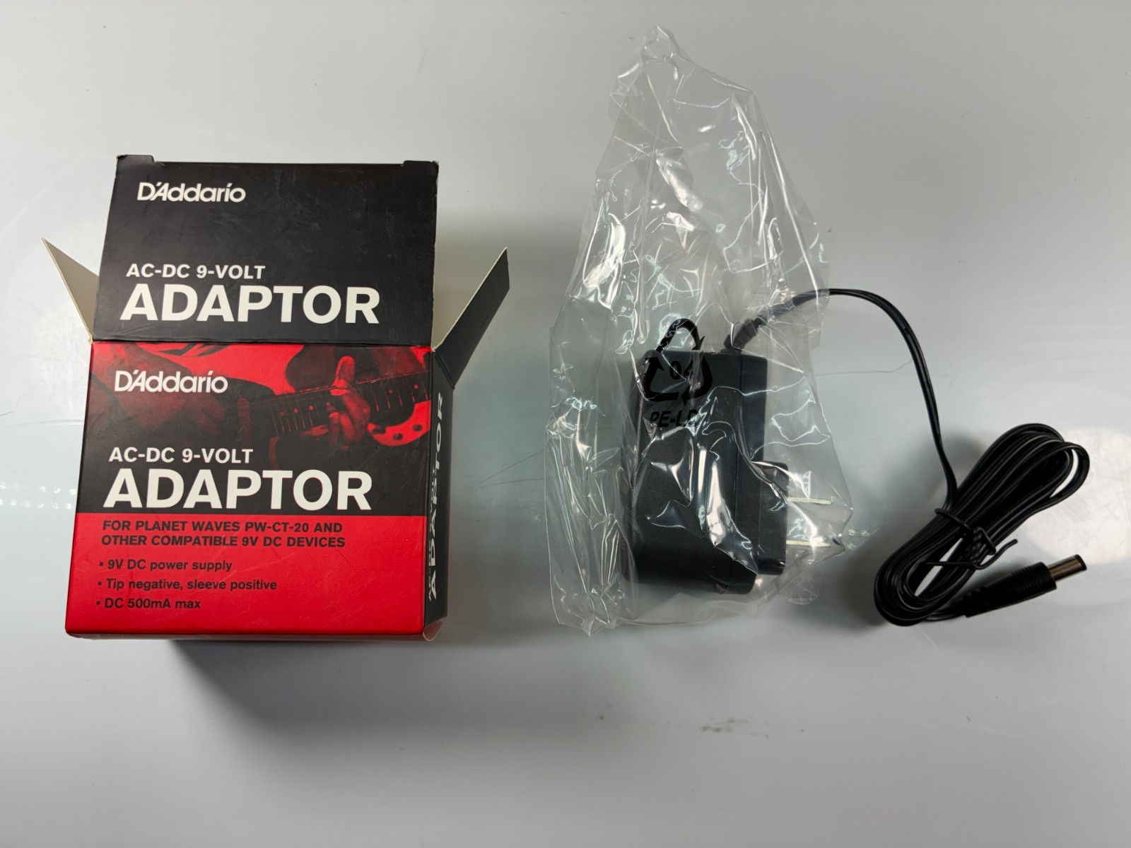 D'Addario Power Adapter/Power Supply (9V DC 500MA) 2.1MM AC-DC PW-CT-9V WARRANTY