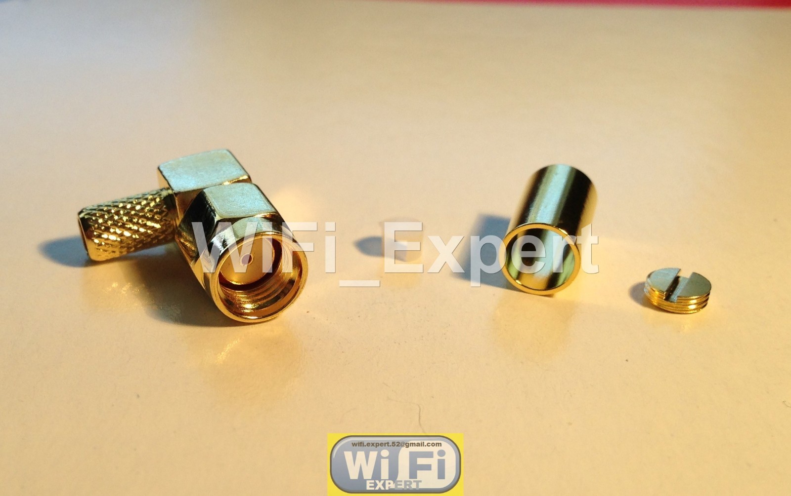 1 x RP-SMA Male plug right angle crimp RG58 RG142 RG400 LMR195 Coax Cable USA