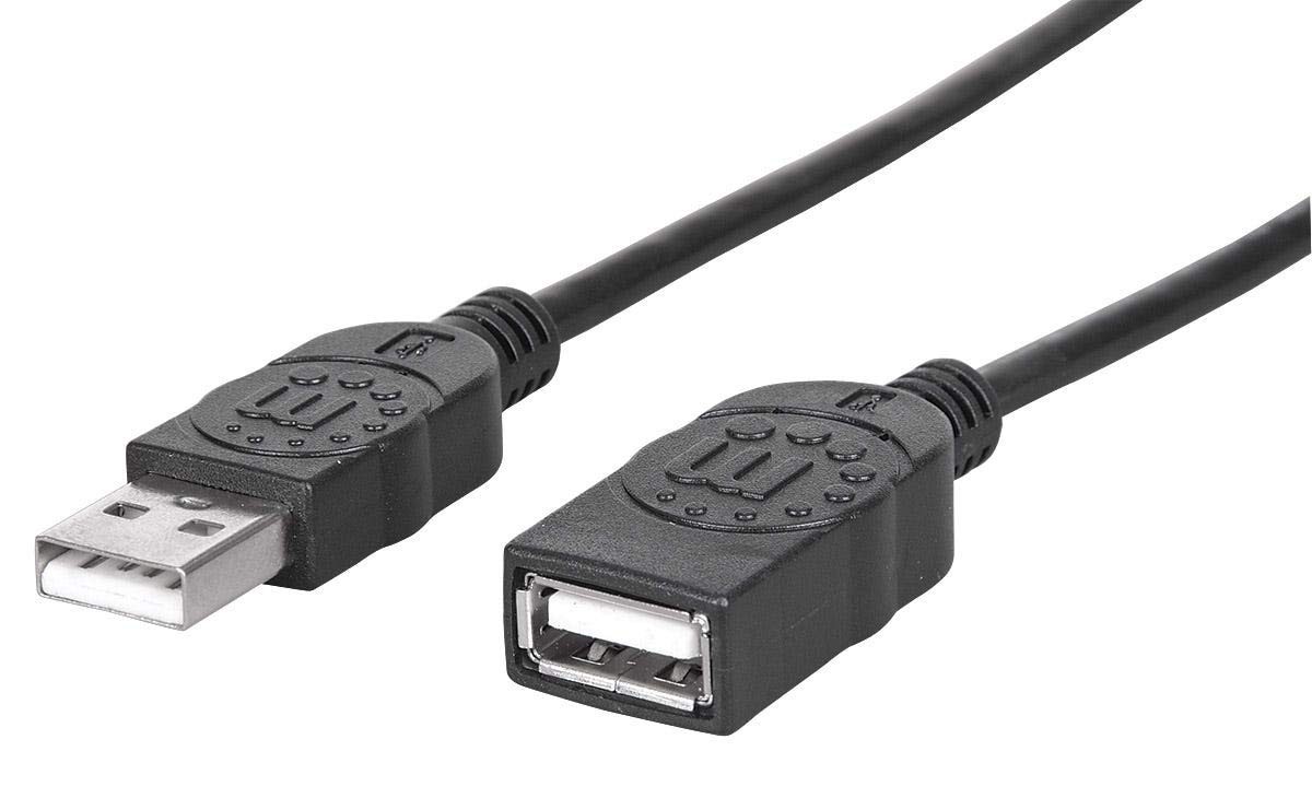 MANHATTAN 6-Feet Hi-Speed USB Device Cable A Male/A Female, Black (338653)