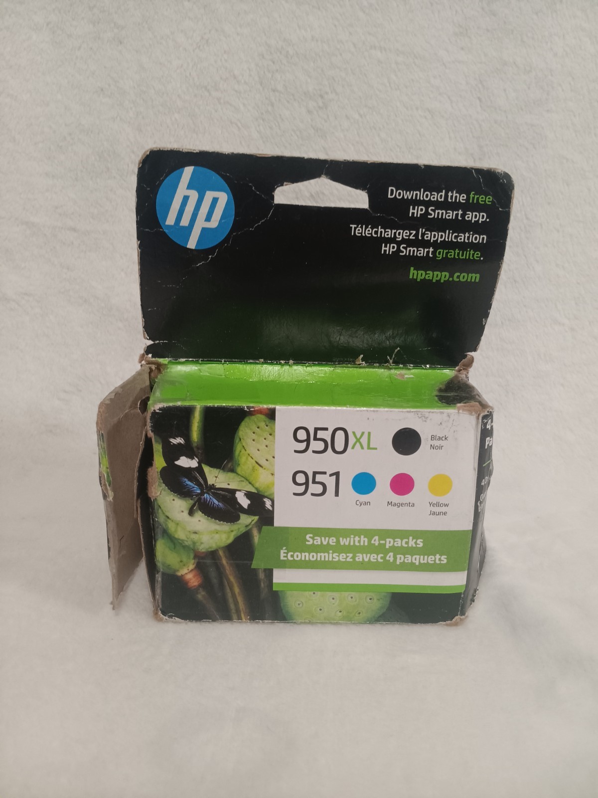 HP 950 Black 951 Color Ink Cartridge. Used, Remain Ink Unknown.
