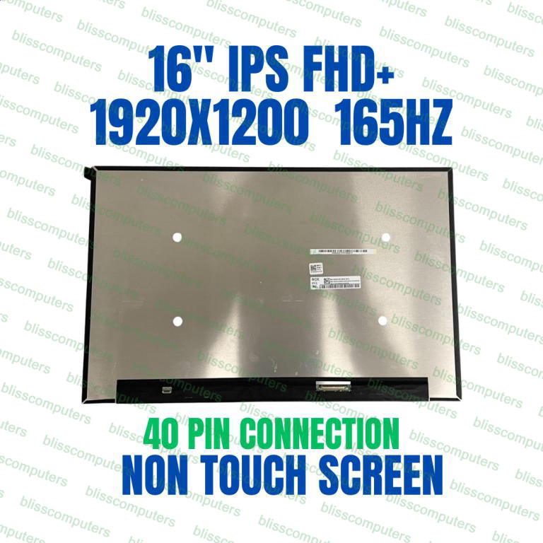 Boe Ne160wum-nx2 V18.0 16" 165hz Laptop Screen 40 Pin