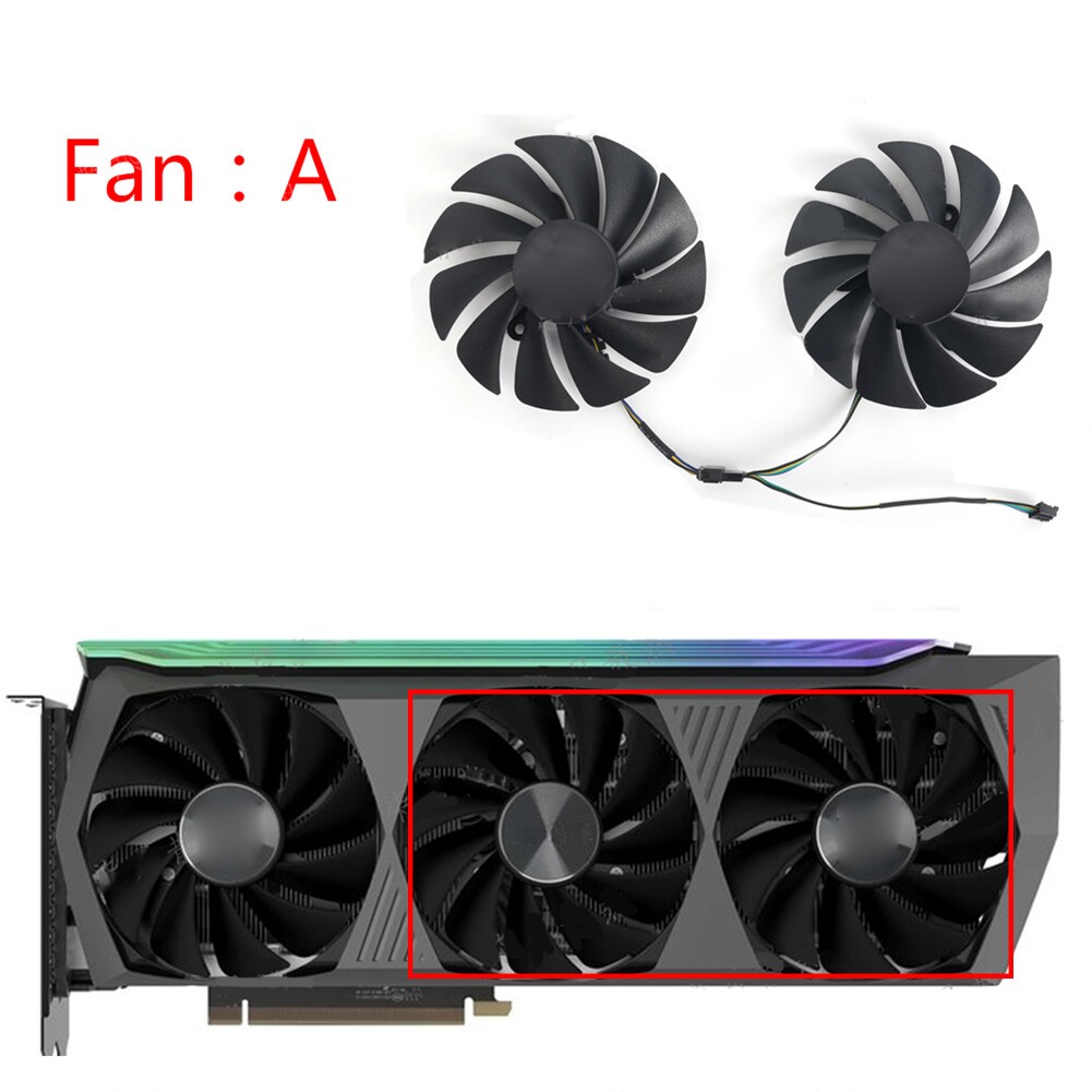 88mm For Zotac GeForce RTX3070Ti 3080Ti 3090 AMP Holo Graphics Card Cooling Fan