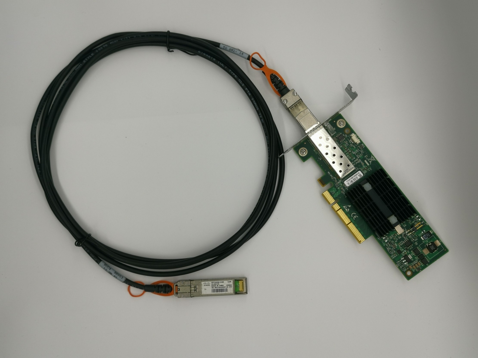 Mellanox MNPA19-XTR 10GB ConnectX-2 10Gbe Network Card with 3m SFP+ Cable-