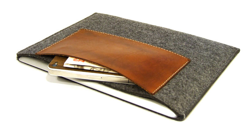 Felt sleeve for Google Pixelbook (2017) WITH LEATHER, PERFECT FIT