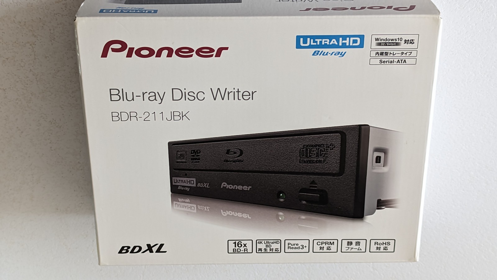 Pioneer BDR 211 JBK   UHD Blu-ray SATA 1pcs LibreDrive fw 1.53 BOX