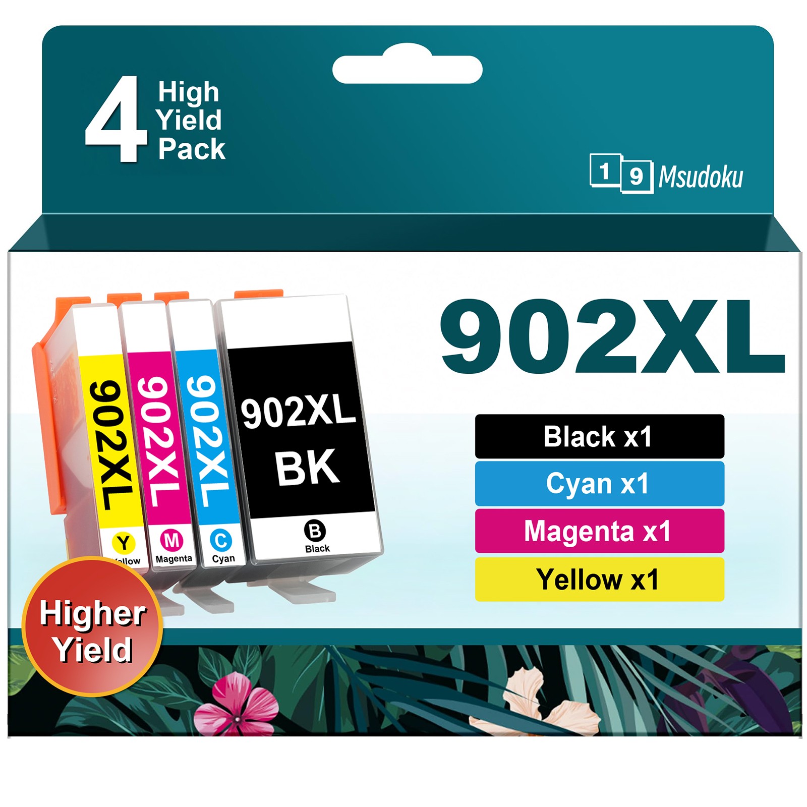 4 Pack 902XL 902 XL Ink Cartridges For HP Officejet Pro 6978 6970 6968 6960 6975