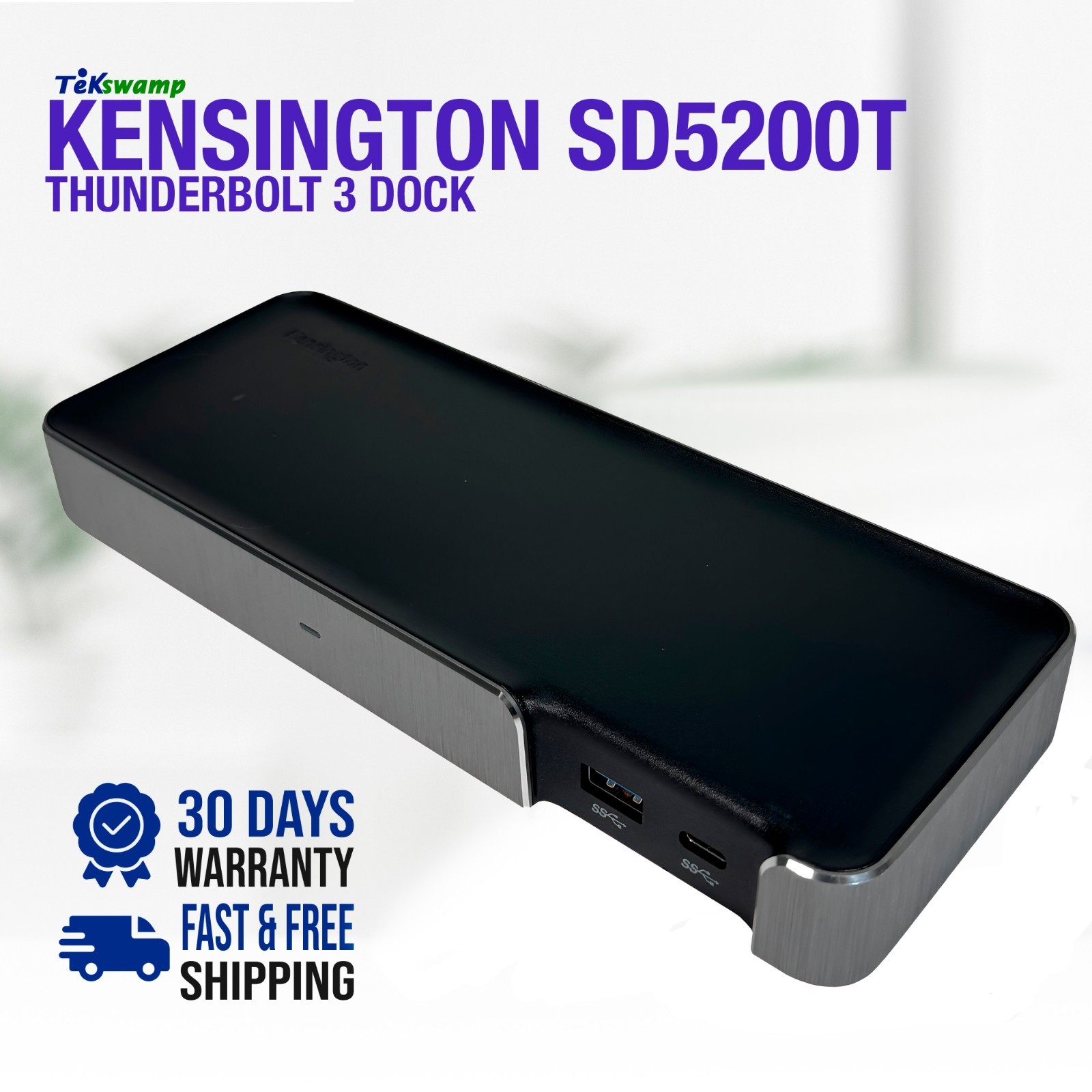 Kensington Thunderbolt 3 Dual 4K Docking Station for Microsoft Surface Pro 8 9