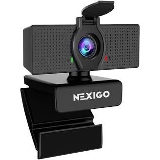 NexiGo N60 1080P Webcam with Mic, Adjustable FOV, Zoom Software Control Free S/H