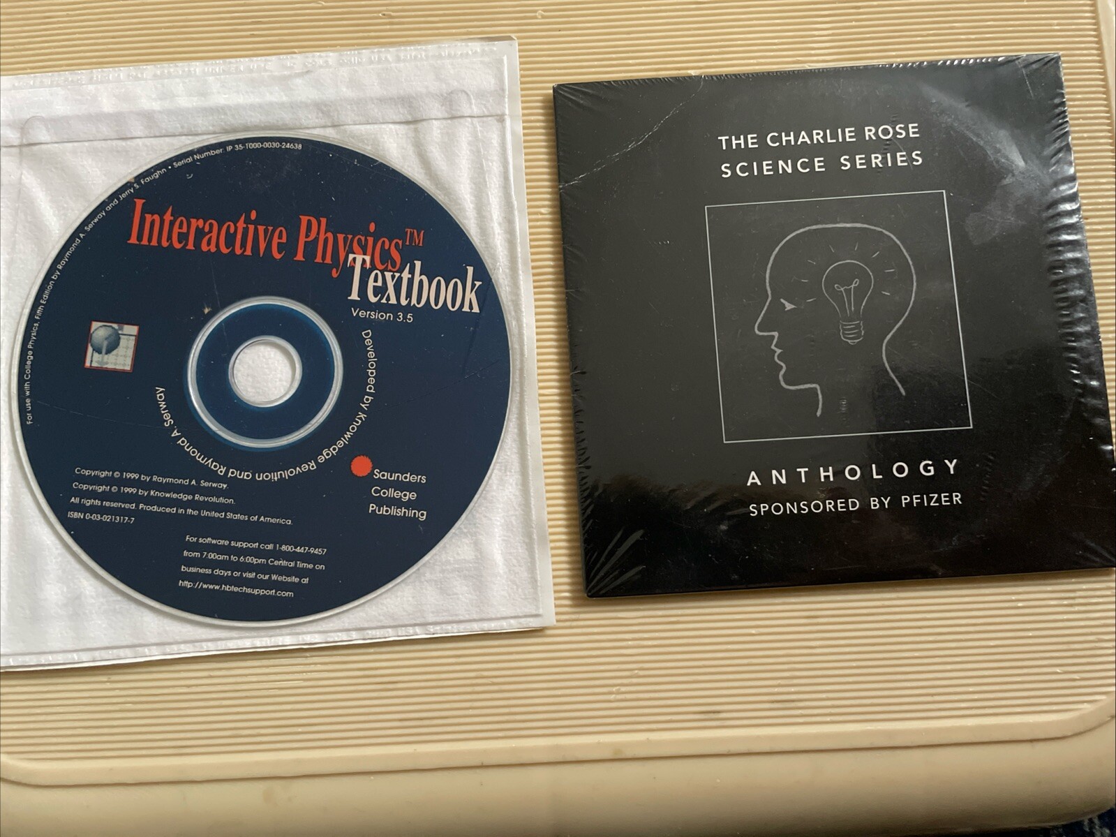LOT of 2 CDs  Charlie Rose Science Series ANTHOLOGY/Interactive Physics Textbook