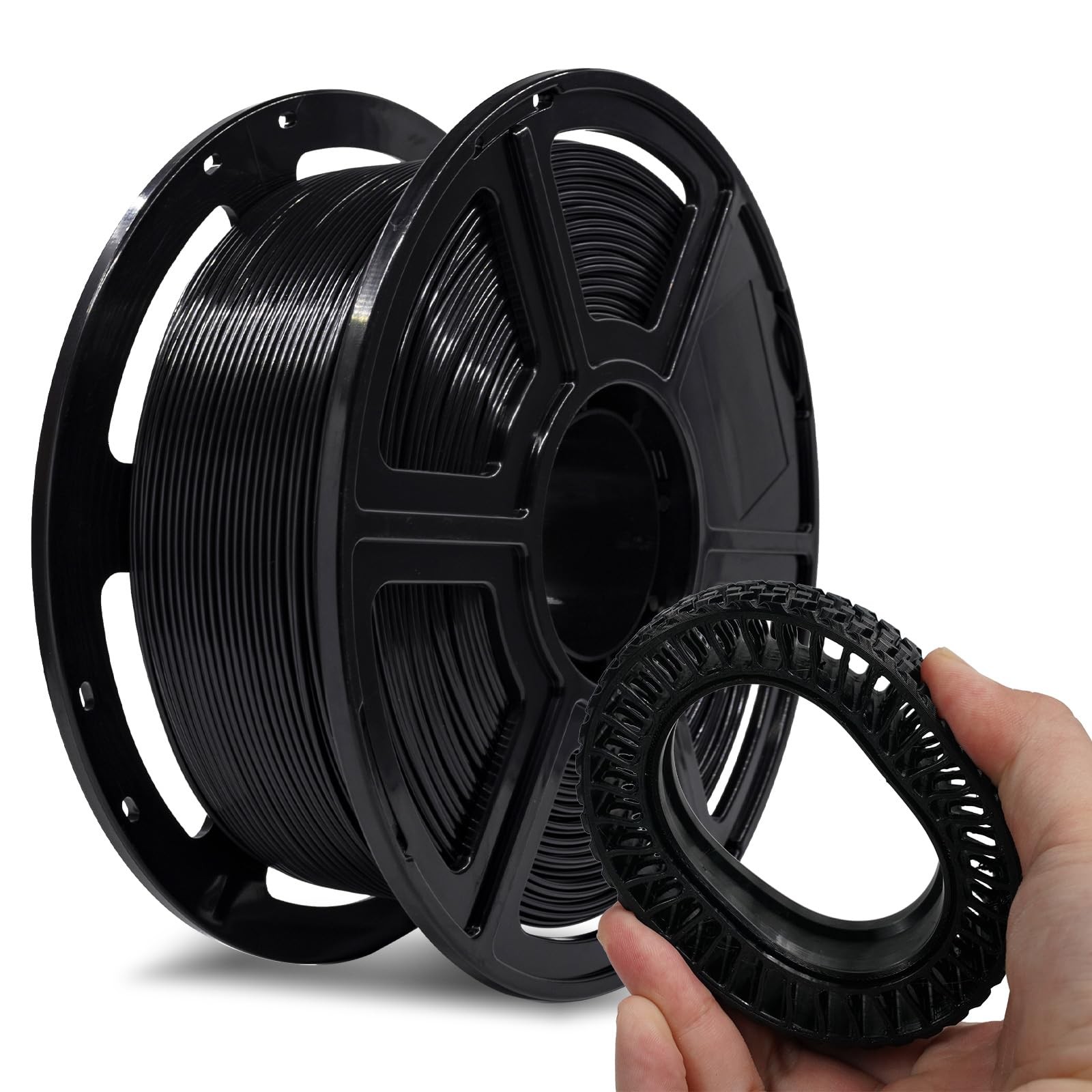 PLA Flexible 1.75 mm, 4X longer stretch 3D Printer Filament 1Kg 2.2lbs Spool ...