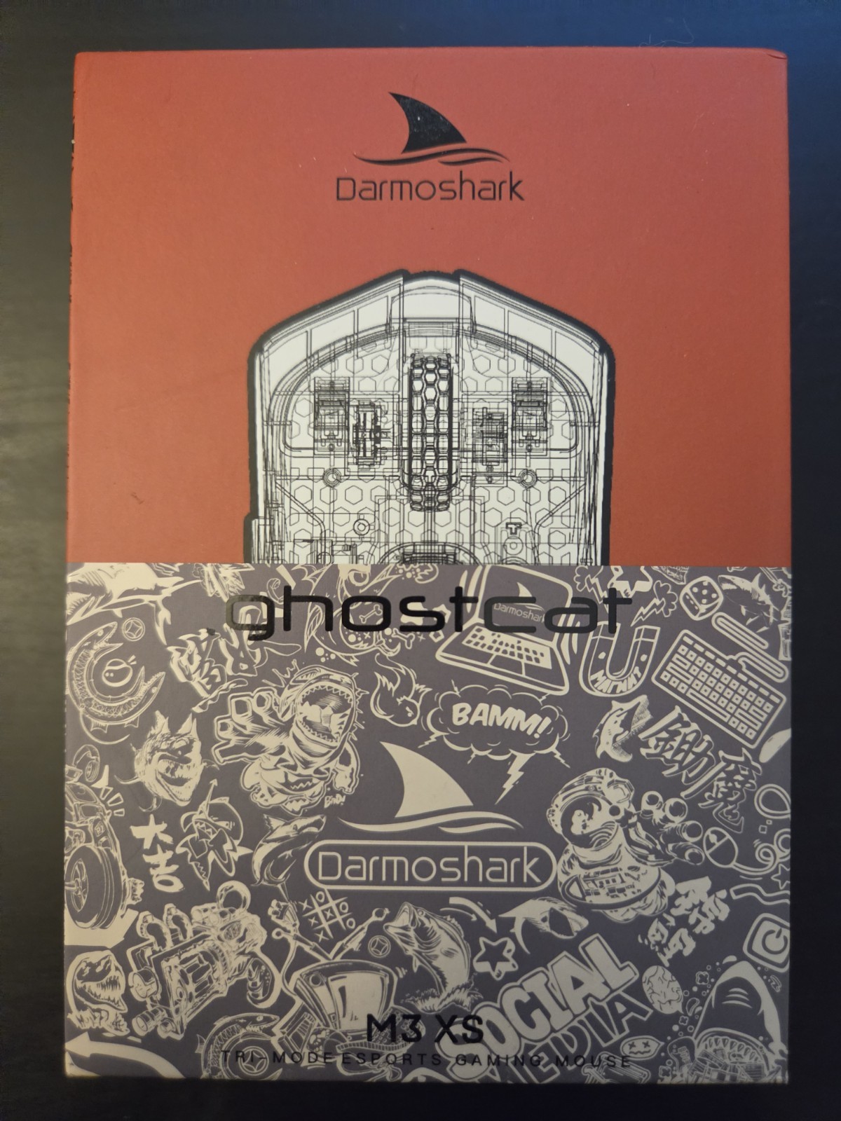 Darmoshark M3XS Pro Wireless Gaming Mouse White Tri mode Lightweight